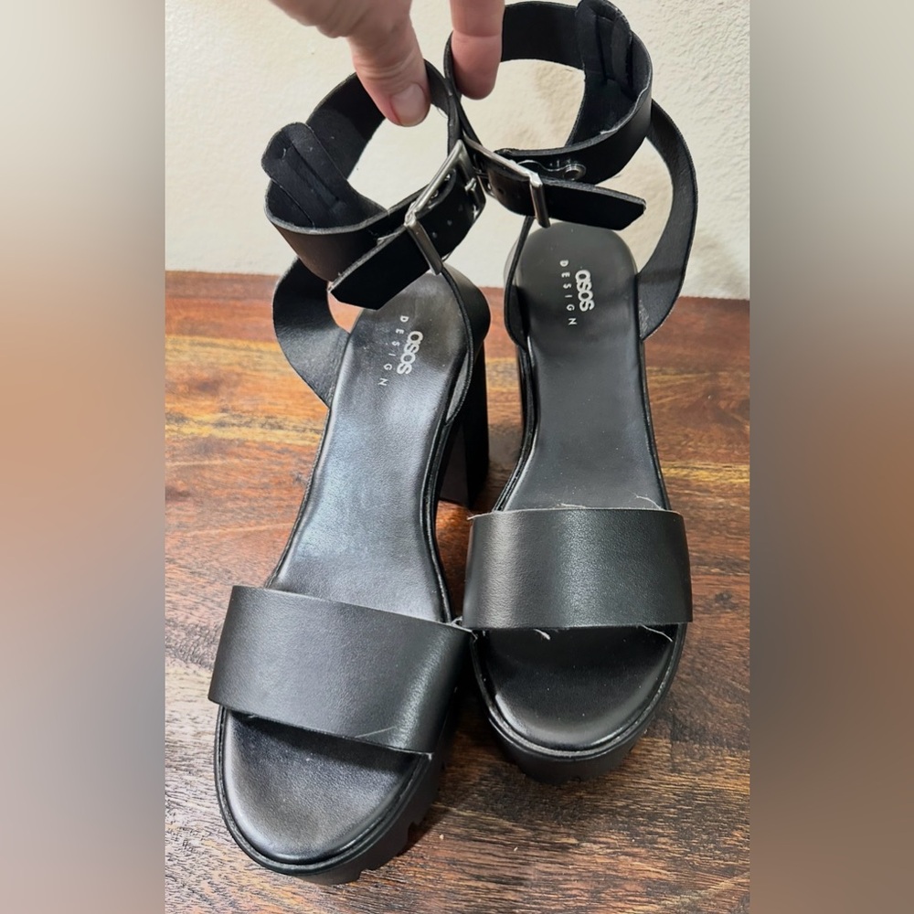 Women's Asos Black Platform Sandals size 8 - Picture 3 of 7